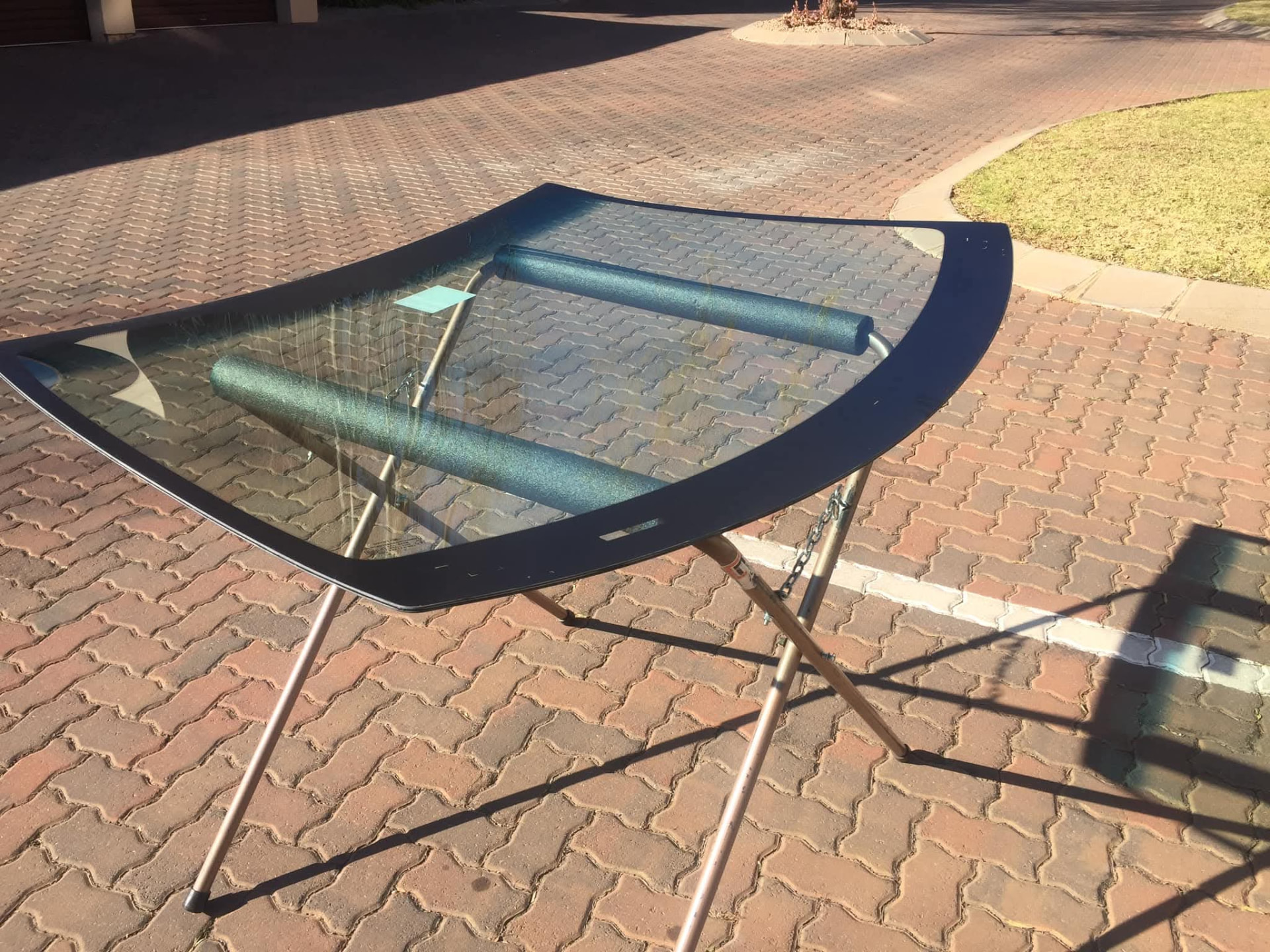 SABS-approved replacement windscreen ready for fitment on site